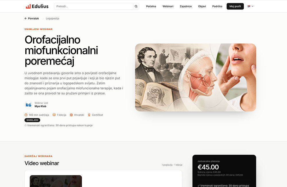 Edulius application interface
